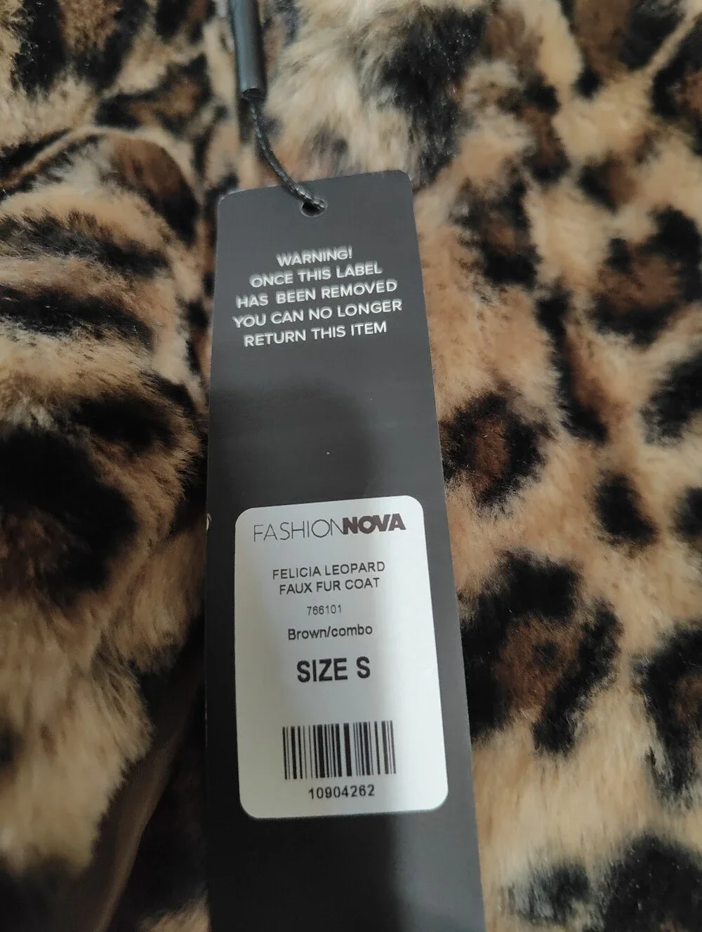 Fashion Nova Felicia Leopard Faux Fur Coat NWT